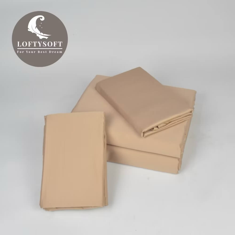 ชุดผ้าปูที่นอน 3.5 ฟุต 3 ชิ้น LOFTYSOFT Elegance Collection - Champagne Gold SET C