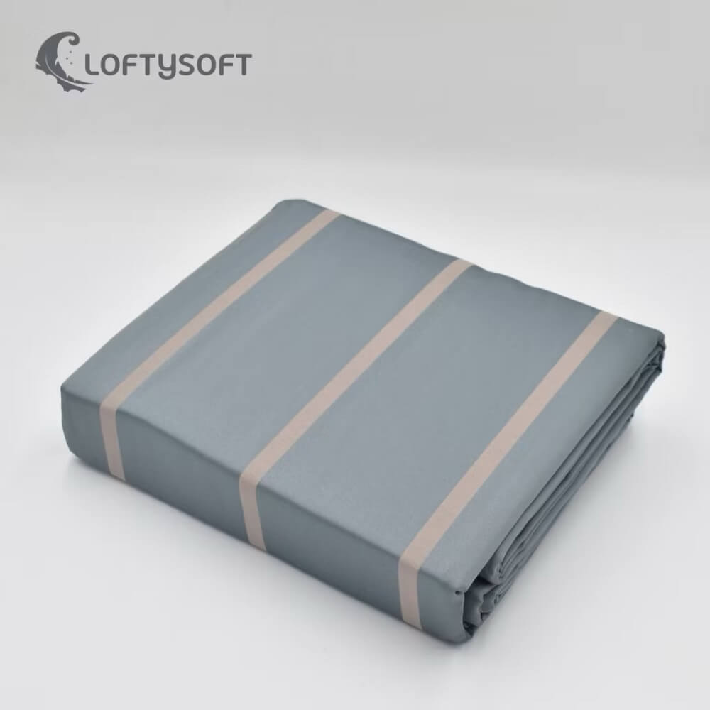 ชุดผ้าปูที่นอน 6 ฟุต 3 ชิ้น LOFTYSOFT Charisma Collection - Morning Grey SET A
