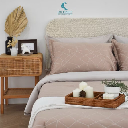 ชุดผ้าปูที่นอน 3.5 ฟุต 2 ชิ้น LOFTYSOFT Crystal Collection - Champagne Gold SET A_2