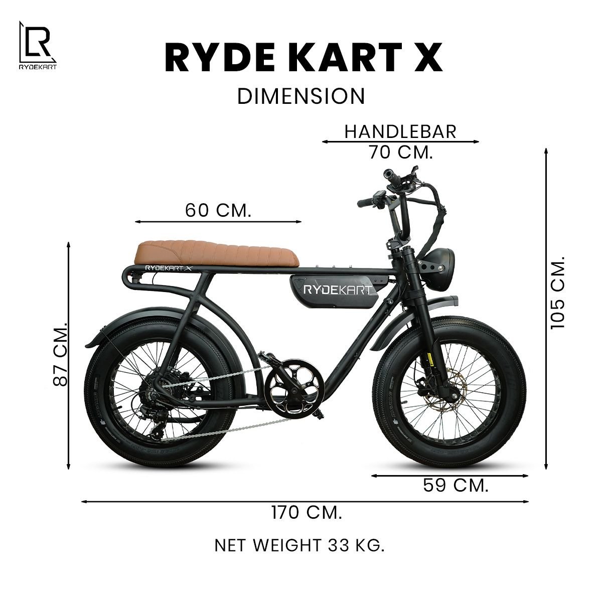 จักรยานไฟฟ้า RYDEKART รุ่น RYDE KART X- สีน้ำตาลวินเทจ_7