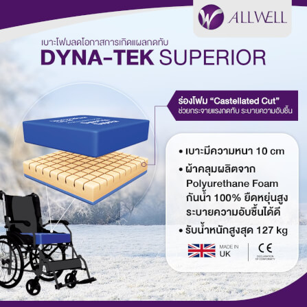 เบาะรองนั่งกันแผลกดทับ ALLWELL DYNA-TEK-SUPERIOR สีกรม_1