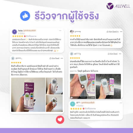 เครื่องวัดอุณหภูมิ ALLWELL รุ่น EasyTemp หน้าจอเปลี่ยนสีตามอุณหภูมิ_2