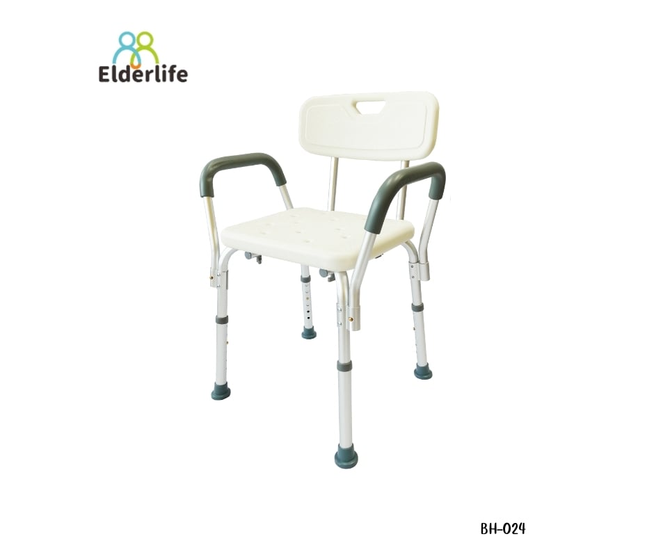 เก้าอี้นั่งอาบน้ำ ELDERLIFE มีพนักพิง พร้อมมือจับพยุงตัว รุ่น BH-024_0