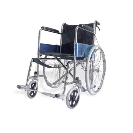 รถเข็นวีลแชร์  ELDERLIFE รุ่น HT-211H ล้อใหญ่ เหล็กชุปโครเมี่ยม_0