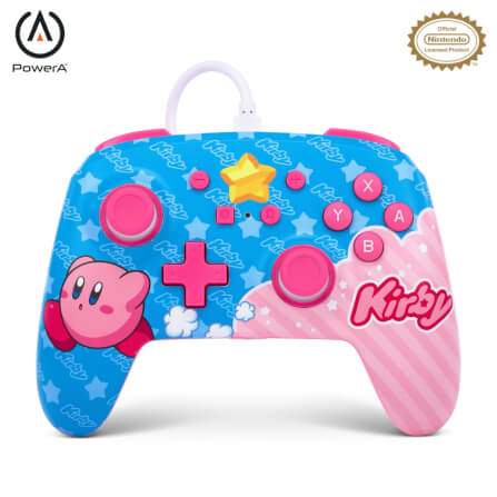 คอนโทรลเลอร์ POWERA ENHANCED (มีสาย) ลาย KIRBY สีน้ำเงิน/ชมพู สำหรับ NINTENDO SWITCH_1