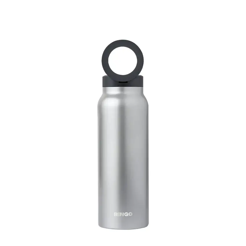 ขวดน้ำ Ringo Bottle with Magnetic Phone Mount Lid ขนาด 710 มิลลิลิตร สีเงิน