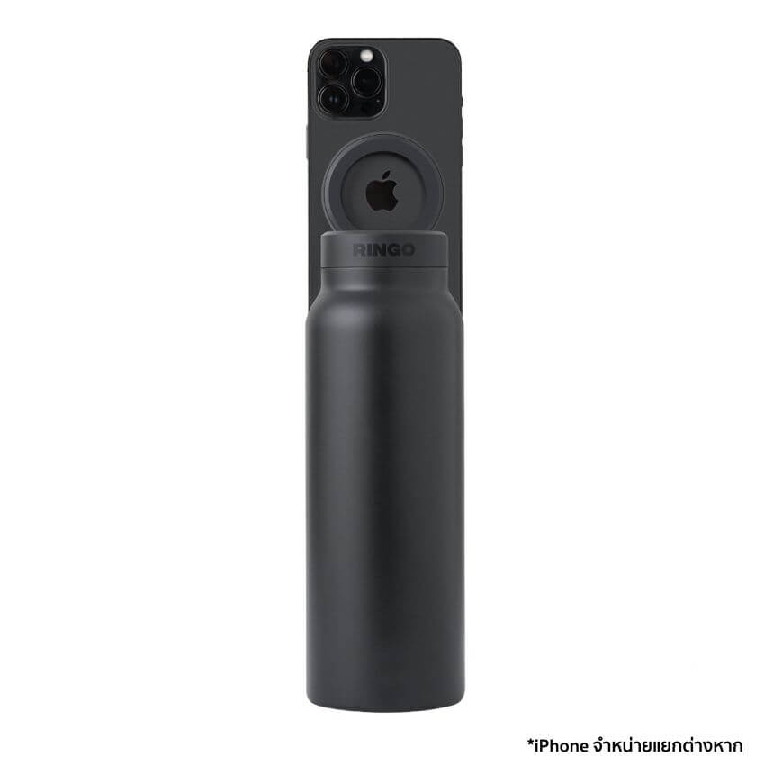 ขวดน้ำ Ringo Bottle with Magnetic Phone Mount Lid ขนาด 710 มิลลิลิตร สีดำ
