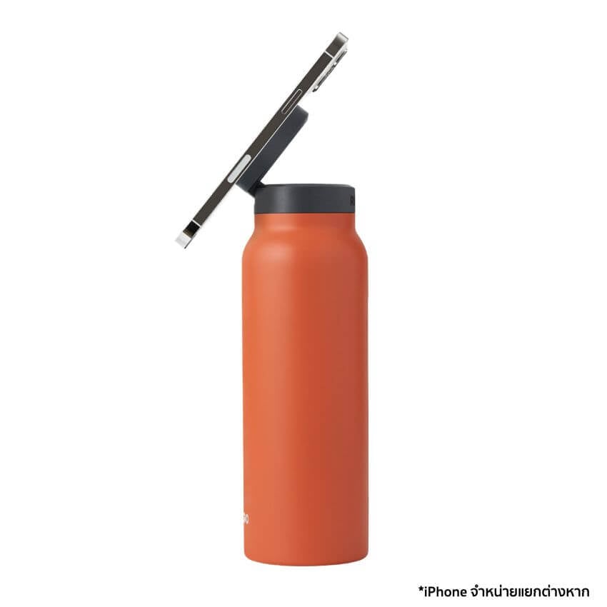 ขวดน้ำ Ringo Bottle with Magnetic Phone Mount Lid ขนาด 710 มิลลิลิตร สีส้ม