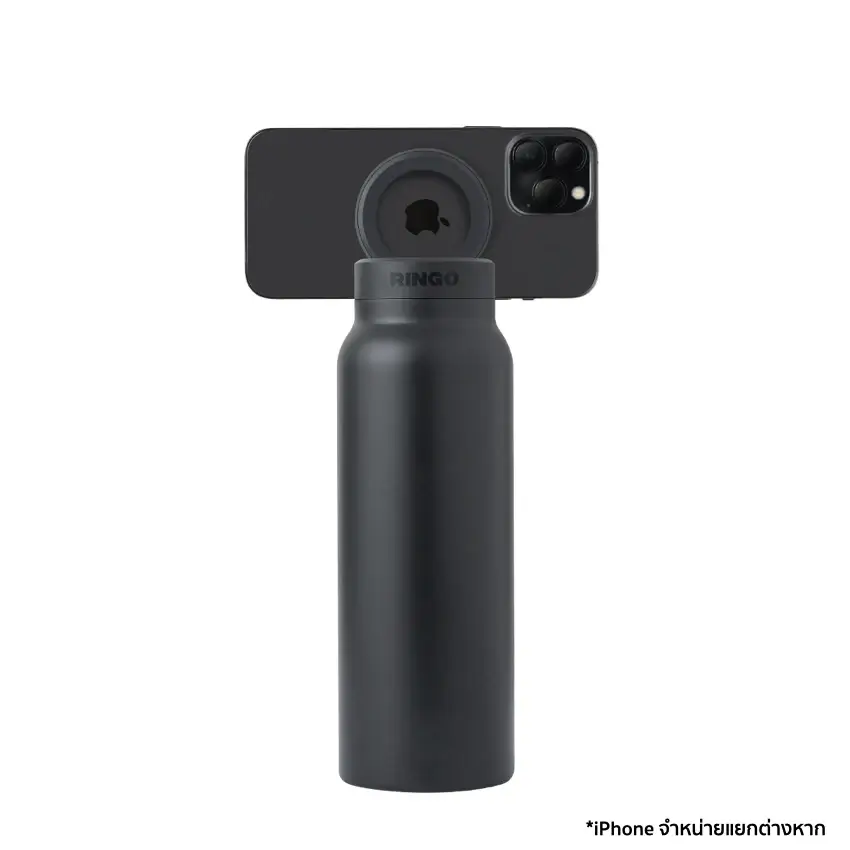 ขวดน้ำ Ringo Bottle with Magnetic Phone Mount Lid ขนาด 710 มิลลิลิตร สีดำ