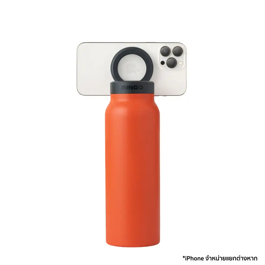 ขวดน้ำ Ringo Bottle with Magnetic Phone Mount Lid ขนาด 710 มิลลิลิตร สีส้ม