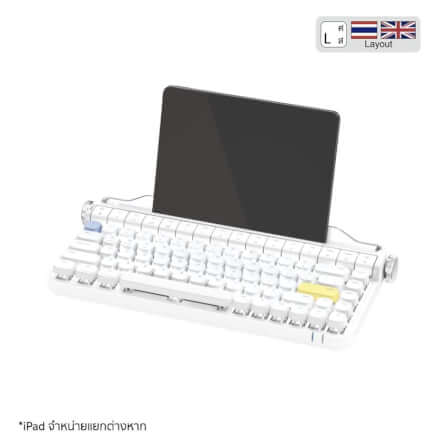คีย์บอร์ด Actto Mechanical Keyboard RGB สีขาว_0