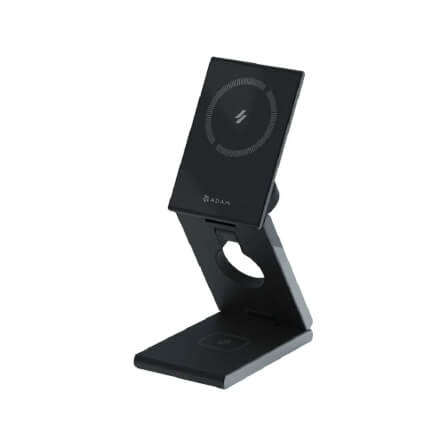 แท่นชาร์จไร้สาย Adam Elements Mag Z Magnetic 3-in-1 Foldable Travel Charging Station สีดำ_0