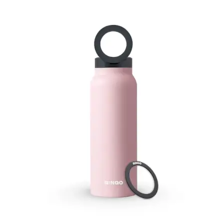 ขวดน้ำ Ringo Bottle with Magnetic Phone Mount Lid ขนาด 710 มิลลิลิตร สีชมพู_0