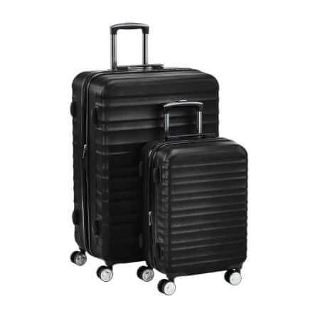 กระเป๋าเดินทาง Amazon Basics Premium Hardside Spinner เซท 2 ชิ้น (ขนาด 20นิ้ว ,28 นิ้ว), สีดำ_0