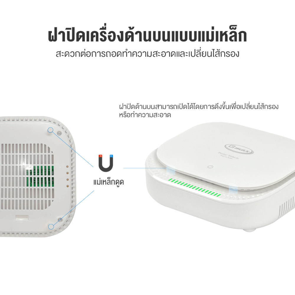 เครื่องฟอกอากาศในรถยนต์ GMAX AP-003B ดำ