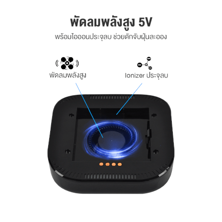 เครื่องฟอกอากาศในรถยนต์ GMAX AP-003B ดำ_7
