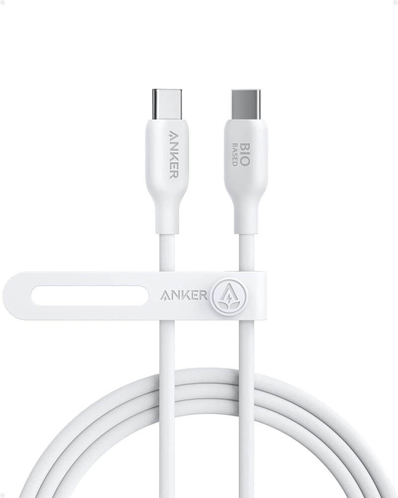 สายชาร์จเร็ว 140W (5A) USB-C to C (Anker 544 Bio-Based) ยาว 180cm สีขาว - AK411