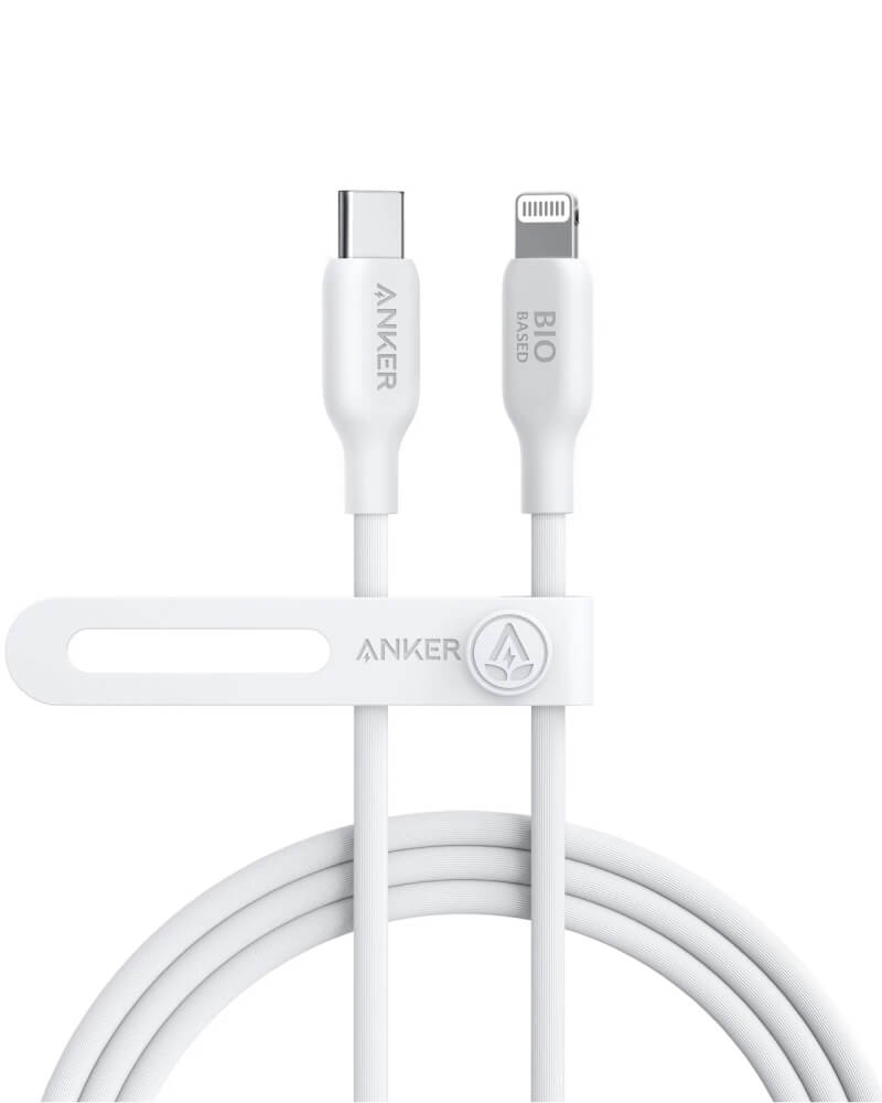 สายชาร์จเร็ว iPhone USB-C to Lightning (Anker 542 Bio-Based) ยาว 180cm สีขาว - AK384