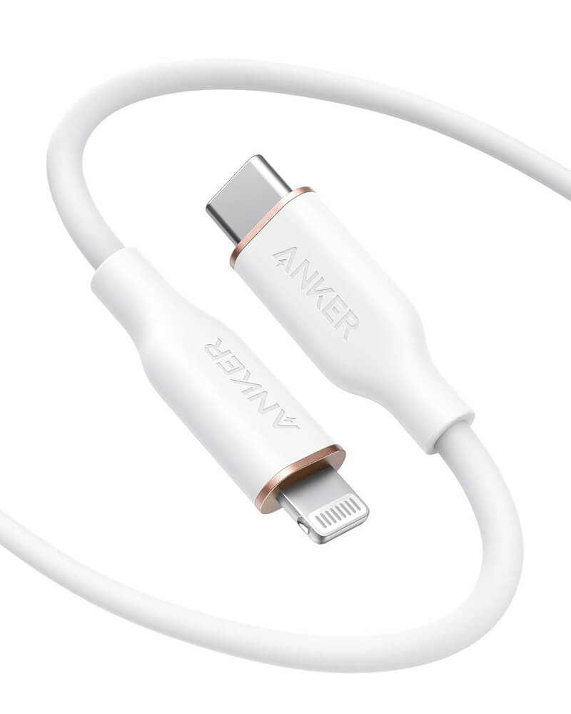สายชาร์จเร็ว iPhone USB-C to Lightning (Anker 642 III Flow) ยาว 180cm สีขาว - AK294_0