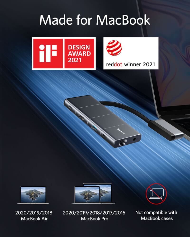 อุปกรณ์เชื่อมต่อ ยูเอสบี-ซี ฮับ ANKER AK374 (9-IN-2) 85W MULTI-FUNCTION PORT 1GBPS ETHERNE_1