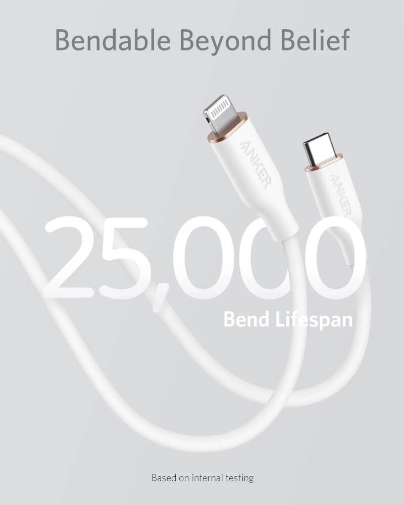 สายชาร์จเร็ว iPhone USB-C to Lightning (Anker 642 III Flow) ยาว 180cm สีขาว - AK294_3