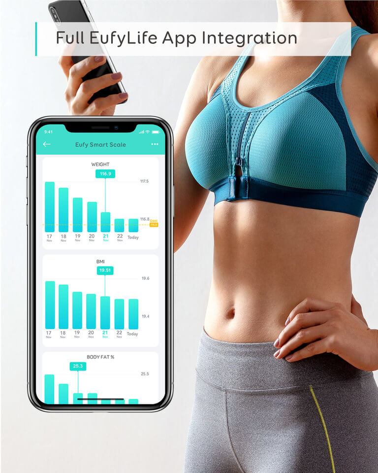 เครื่องชั่งน้ำหนักวัดไขมัน Eufy Smart Scale C1 วัดค่าสุขภาพ 12รายการ - AK173