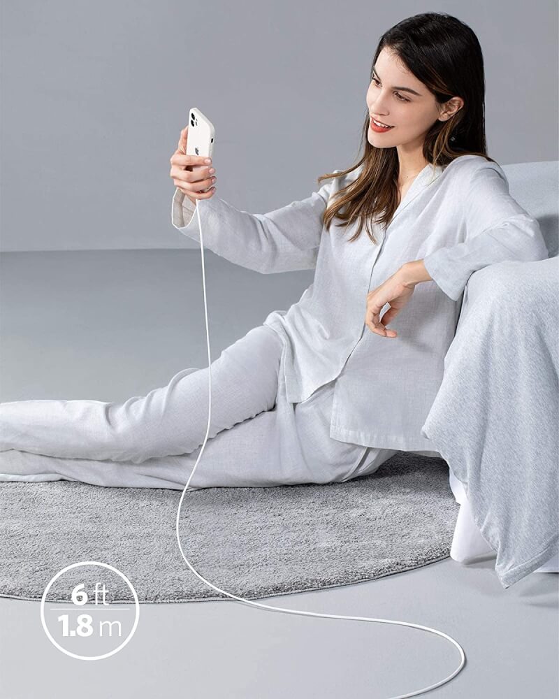 สายชาร์จเร็ว iPhone USB-C to Lightning (Anker 642 III Flow) ยาว 180cm สีขาว - AK294_6
