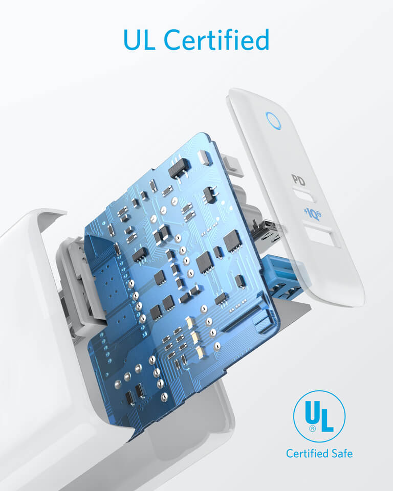 หัวชาร์จ 2 พอร์ต Anker - AK65 PowerPort II PD (30W USB-C + 19.5W USB-A) 