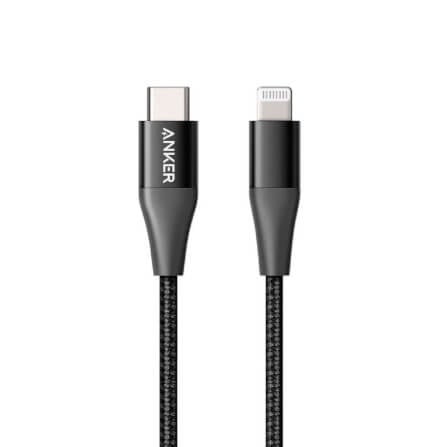 สายชาร์จเร็ว iPhone USB-C to Lightning (Anker PowerLine+II) สายถักไนลอน ยาว 90cm - AK169_0