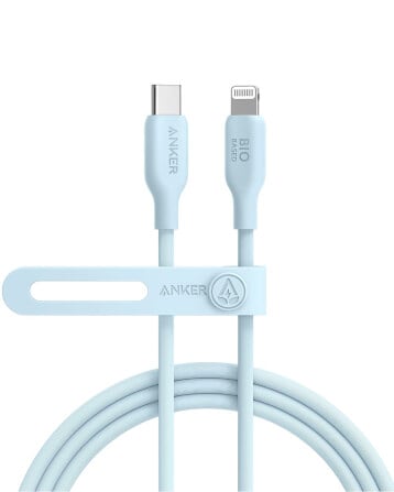 สายชาร์จเร็ว iPhone USB-C to Lightning (Anker 542 Bio-Based) ยาว 180cm สีฟ้า - AK409_0