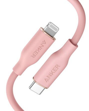 สายชาร์จเร็ว iPhone USB-C to Lightning (Anker 642 III Flow) ยาว 90cm สีชมพูพีท - AK414_0