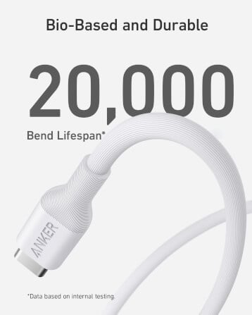 สายชาร์จเร็ว 140W (5A) USB-C to C (Anker 544 Bio-Based) ยาว 180cm สีขาว - AK411_1