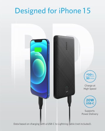 แบตเตอรี่ Anker PowerCore Slim 10000 (22.5W) AK340 แบตสำรอง 10000mAh USB-C_2