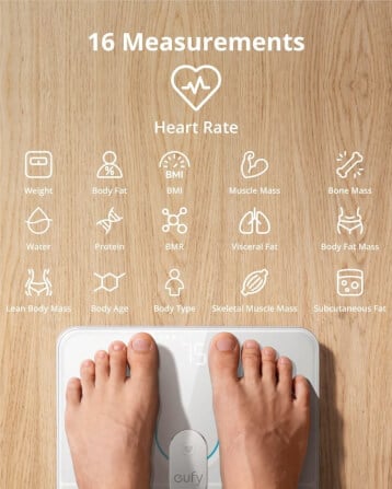 เครื่องชั่งน้ำหนักวัดไขมัน อัตราการเต้นหัวใจ Eufy Smart Scale P2 Pro วัดค่าสุขภาพ 16 รายการ - AK339_2