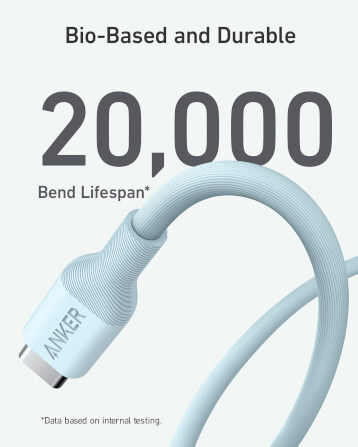 สายชาร์จเร็ว iPhone USB-C to Lightning (Anker 542 Bio-Based) ยาว 90cm สีฟ้า - AK408_2