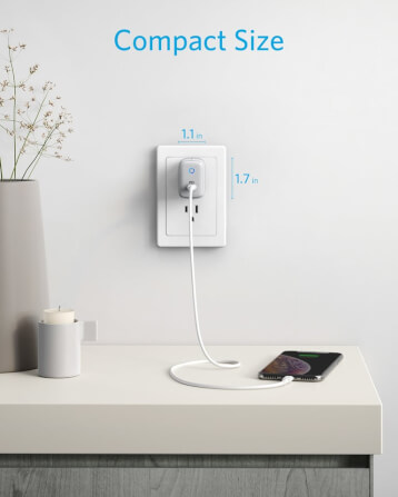 หัวชาร์จเร็ว 18W USB-C Anker PowerPort PD 1 สีเทา - AK127 _3