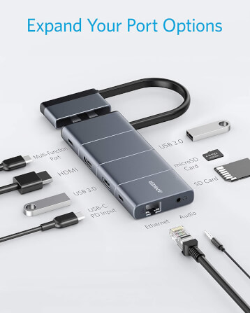 USB-C Hub  Anker AK374 (9-in-2) 85W  Multi-Function Port, 1Gbps Ethernet _3