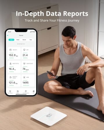 เครื่องชั่งน้ำหนักวัดไขมัน อัตราการเต้นหัวใจ Eufy Smart Scale P2 Pro วัดค่าสุขภาพ 16 รายการ - AK339_4