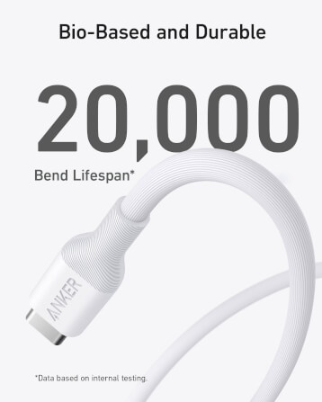 สายชาร์จเร็ว iPhone USB-C to Lightning (Anker 542 Bio-Based) ยาว 180cm สีขาว - AK384_4