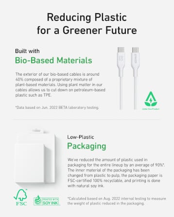สายชาร์จเร็ว 140W (5A) USB-C to C (Anker 544 Bio-Based) ยาว 180cm สีขาว - AK411_5