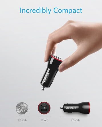 หัวชาร์จในรถยนต์ Anker PowerDrive 2 (2xUSB 24W) - AK17 _5