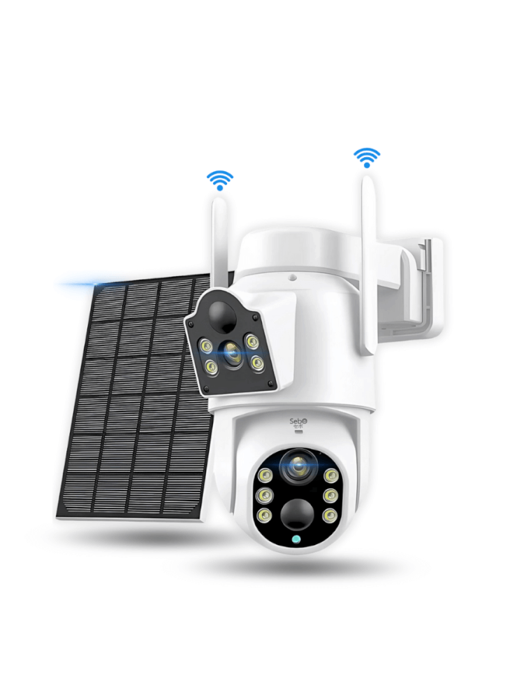 กล้องวงจรปิดโซล่าเซลล์ SEBO PROMAX SOLAR GEN3 DUO WIFI สีขาว (2 กล้อง)_0