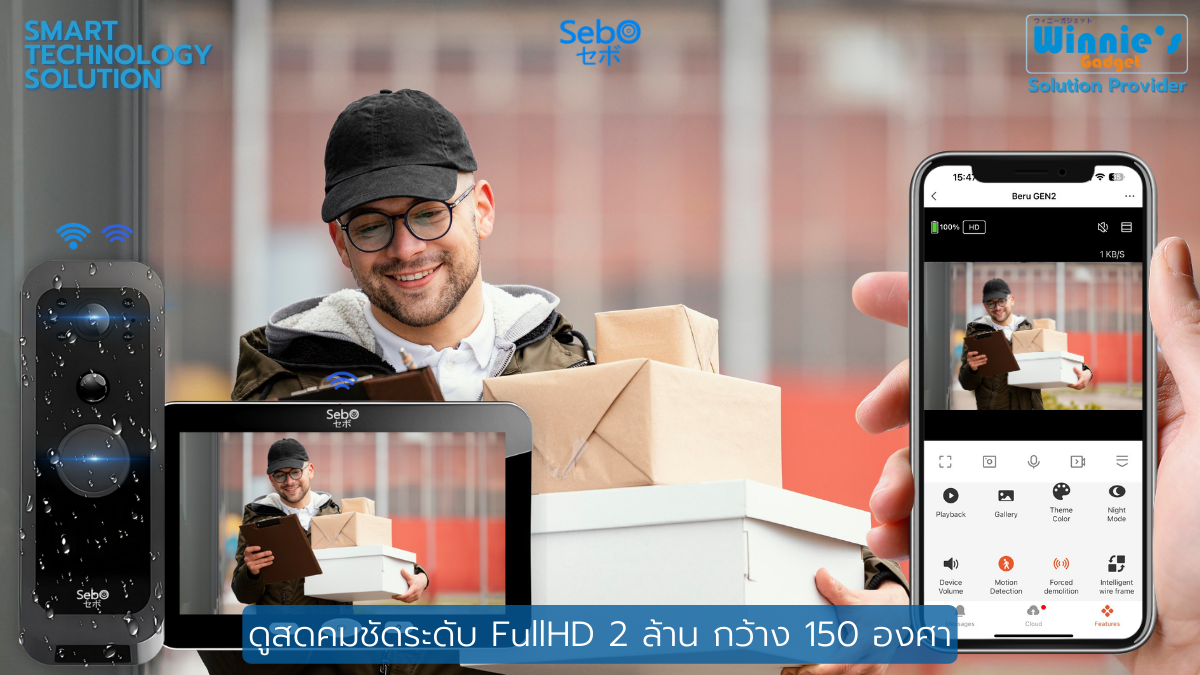 สมาร์ทกริ่งไร้สาย รุ่น SEBO BERU GEN3 (พร้อมหน้าจอภายใน 5 นิ้ว)_1