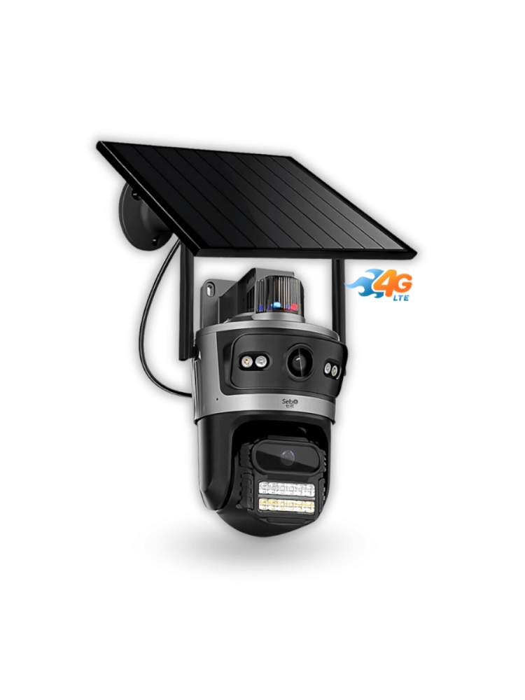 กล้องวงจรปิดโซล่าเซลล์ SebO PROMAX รุ่น Solar DUO Gen3 ใส่ซิม มี 2 กล้อง _0