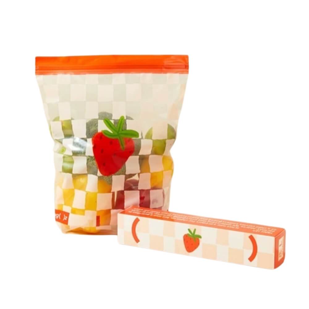 ถุงซิปล็อคเก็บของสุดพรีเมี่ยม MIDEER X HUG Z ไซส์ L (28X25CM) ลาย STRAWBERRY FARM HZ7471_0
