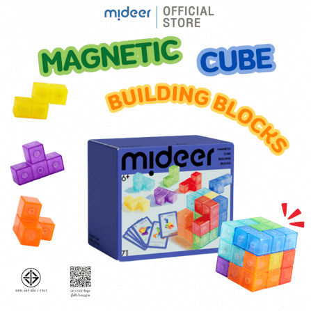 บล็อคแม่เหล็กทรงลูกบาศก์มหาสนุก MIDEER MD3400_0