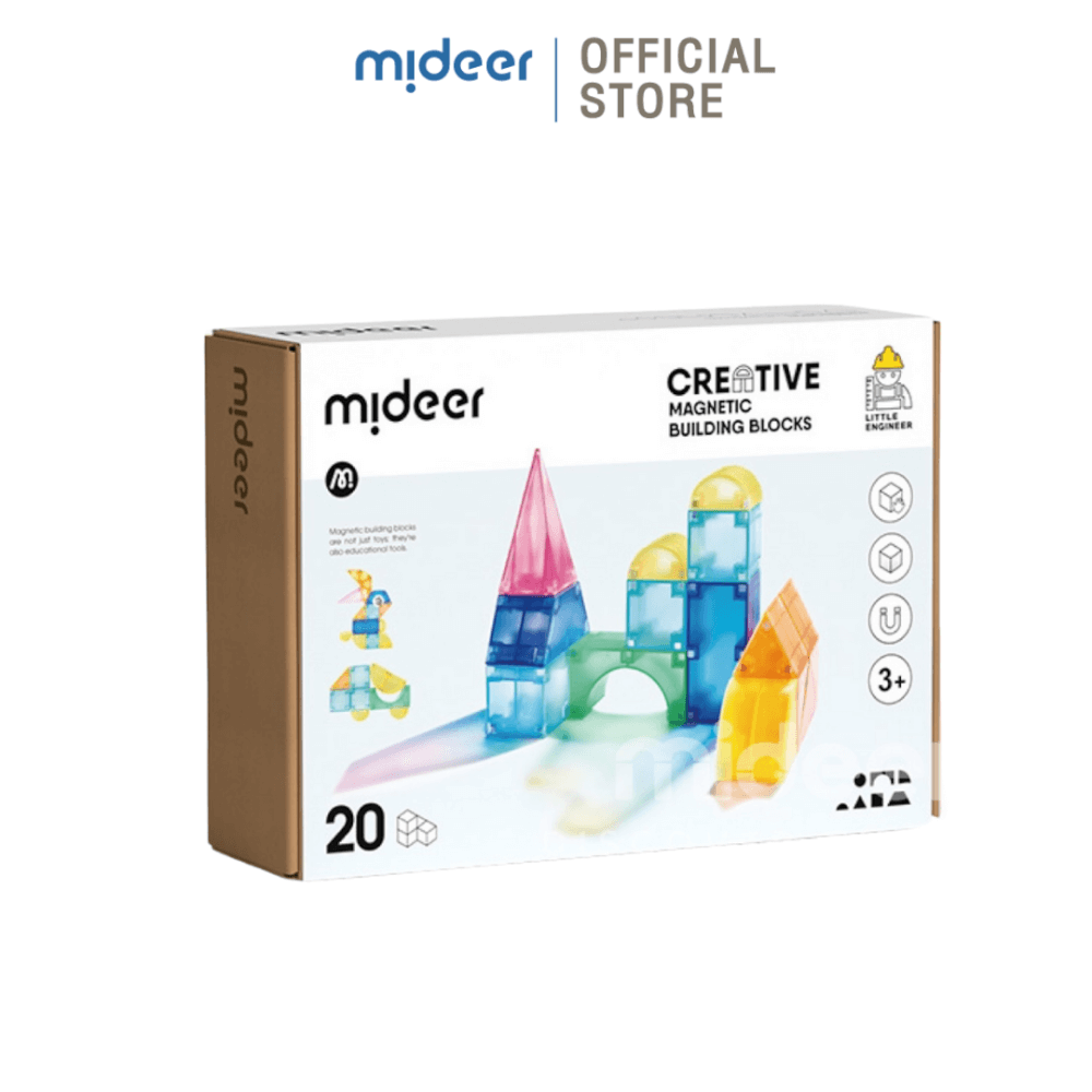 แม่เหล็กตัวต่อสีรุ้งMIDEER MD1420 20ชิ้น