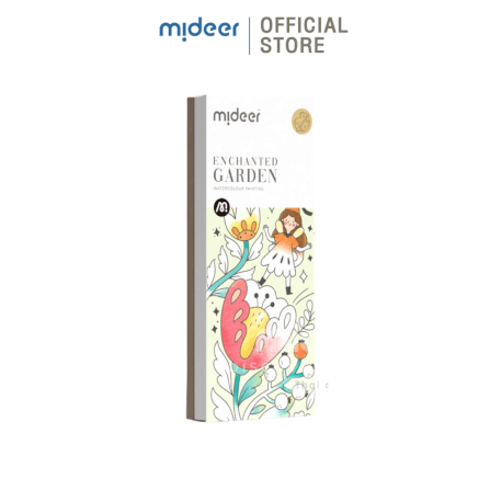 เซ็ทสมุดภาพระบายสีน้ำพกพาสร้างจินตนาการได้ทุกที่- ลายสวนมหัศจรรย์ MIDEER MD4195