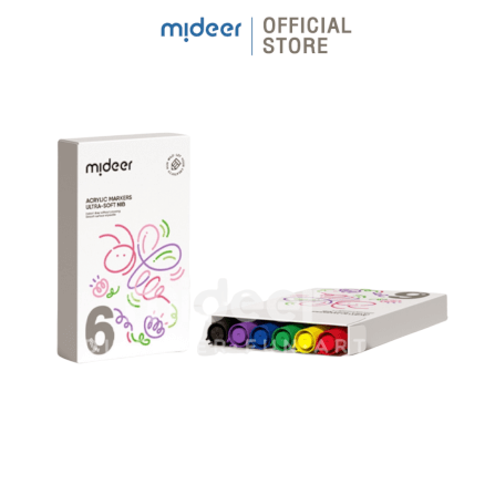 ปากกาเมจิกสีอะคริลิค 6 สี Mideer MD1335