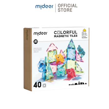 แม่เหล็กตัวต่อสีรุ้งMIDEER MD2238-CT6399 40ชิ้น_0